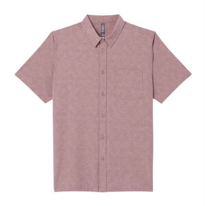 Men's Vuori Mauve Patterned Short Sleeve Casual Button Down Shirt XL